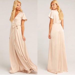 NEW Show Me Your MUMU Champagne NOELLE WRAP DRESS